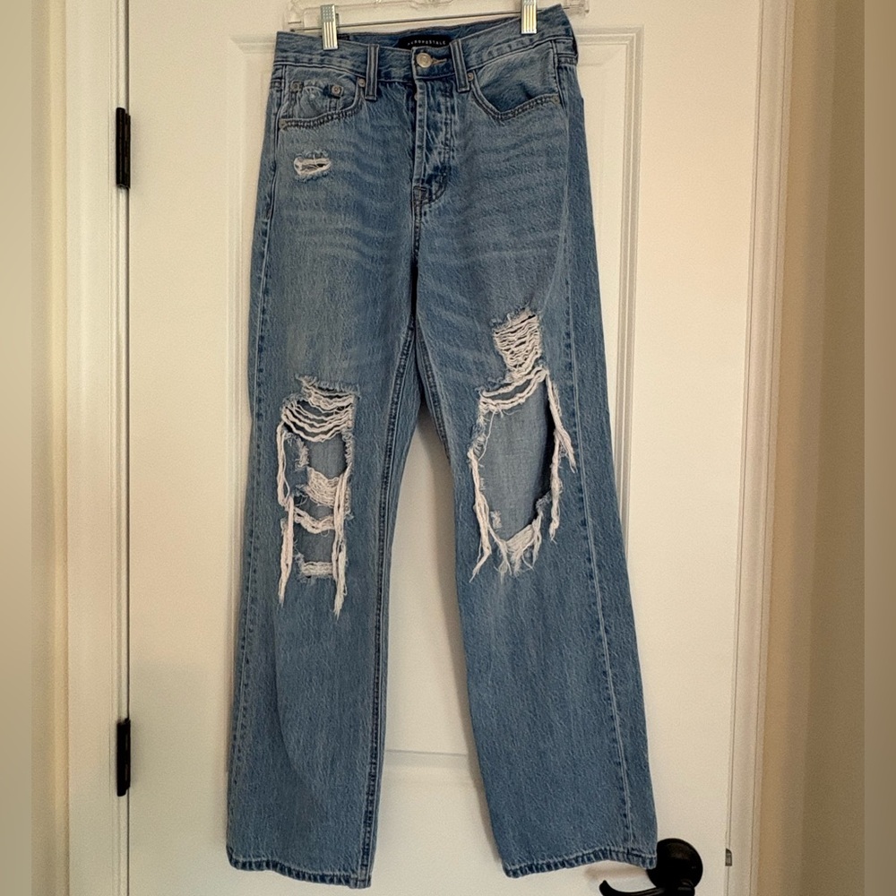 Aeropostale 90s Baggy Distressed Jeans - Picture 2 of 16